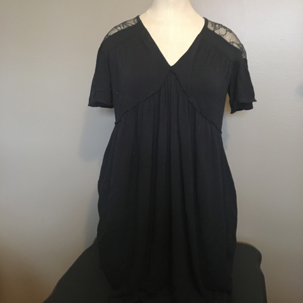 Black with lace tunic